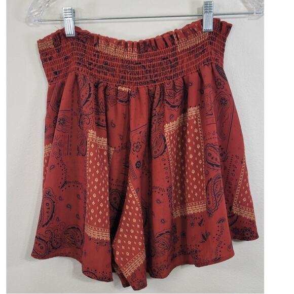 Bucketlist Shorts Womens Large Bandana Print Boho Hippie Cottagecore Whimsical - Picture 2 of 8